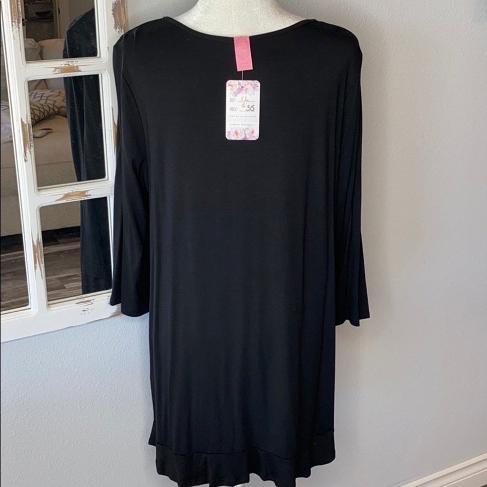 Black Ruffle Tunic - Picture 7 of 8